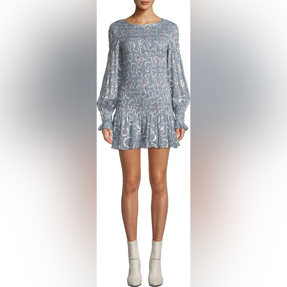 LoveShackFancy Lavender Sequin Mini Dress - Picture 5 of 11